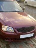 Решетка радиатора Hyundai Accent (плетенка) ЧЕРНЫЙ (вар.2)