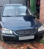  Решетка радиатора Hyundai Accent (три полосы матовая)