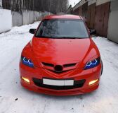 Реснички на фары для Mazda 3 хэтчбек 2003-2009