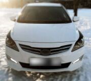 Реснички на фары для Hyundai Solaris 2014-2017 рестайлинг (ft) (ВБ,АО) A3-8