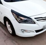 Реснички на фары для Hyundai Solaris 2014-2017 рестайлинг (ft) (ВБ,АО) A3-8