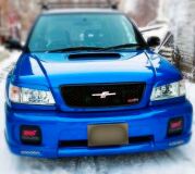 Реснички на фары для Subaru Forester SF5 рестайлинг 2000-2002