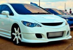 Реснички на фары для Honda Civic FD (седан) 2005-2011 фигурные Р10 A3-6