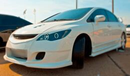 Реснички на фары для Honda Civic FD (седан) 2005-2011 фигурные Р10 A3-6