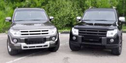 Реснички на фары для Mitsubishi Pajero 4 (2006-2015) Р10