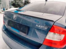 Лип спойлер для Skoda Rapid 2012-2017 var. 2 G3-4