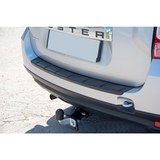 Накладка на задний бампер (чёрное тиснение, ABS) со скотчем для RENAULT DUSTER 2012- D4-2