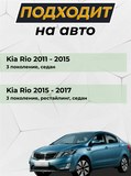 Накладка на задний бампер со скотчем для KIA Rio 3 (седан) 2011-2017