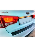 Накладка на задний бампер со скотчем для KIA Rio 3 (седан) 2011-2017