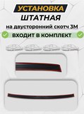 Накладка на задний бампер (со скотчем) для Hyundai Santa Fe IV 2020-2024 D3-3
