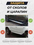 Защитные накладки на двери ШИРОКИЕ (со скотчем) для Renault Duster I (2010-2021) молдинги дверей