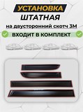 Защитные накладки на двери УЗКИЕ (со скотчем) для Renault Duster I (2010-2021) молдинги дверей