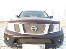 Зимняя заглушка решетки радиатора Nissan Pathfinder 2011-2013 (R51 рестайлинг)