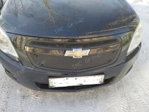 Зимняя заглушка решетки радиатора и переднего бампера Chevrolet Cobalt (седан)