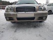 Зимняя заглушка решетки переднего бампера Hyundai Sonata 2002-2009