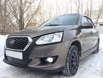 Зимняя заглушка решетки переднего бампера Datsun on-DO 2014-