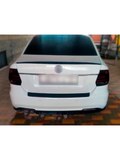 Накладка на задний бампер (со скотчем) для Volkswagen Polo V 2016-2019