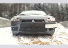 Зимняя заглушка решетки переднего бампера Mitsubishi Lancer X 2007-2010