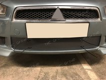 Зимняя заглушка решетки переднего бампера Mitsubishi Lancer X 2007-2010