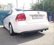 Диффузор накладка на задний бампер для Volkswagen Polo