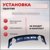 Накладка на задний бампер диффузор ПОД ДВЕ ТРУБЫ Mitsubishi Lancer 10