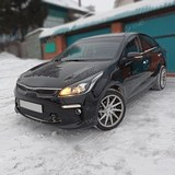 Зимняя заглушка решетки переднего бампера KIA Rio IV 2017-