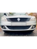 Зимняя заглушка решетки переднего бампера Renault Logan 2009-2016 рынок РФ