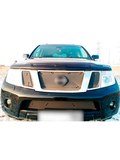 Зимняя заглушка решетки радиатора и переднего бампера Nissan Pathfinder 2011-2013 (R51 рестайлинг)