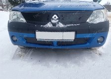 Зимняя заглушка решетки радиатора Renault Logan 2004-2010