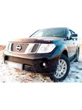 Зимняя заглушка решётки переднего бампера Nissan Pathfinder 2011-2013 (R51 рестайлинг)