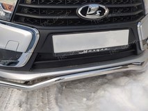 Зимняя заглушка решётки переднего бампера Lada (ВАЗ) Vesta 2015-н.в., Vesta SW 2018-