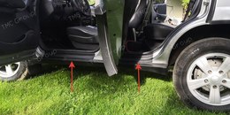 Накладки на внутренние пороги дверей (без скотча) для Chevrolet Niva 2002-, Chevrolet Niva Bertone 2009-
