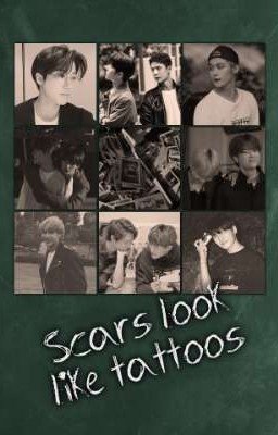 Scars look like tattoos