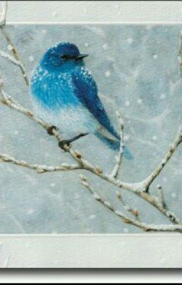 птица на снегу . Армандо Вальдес.