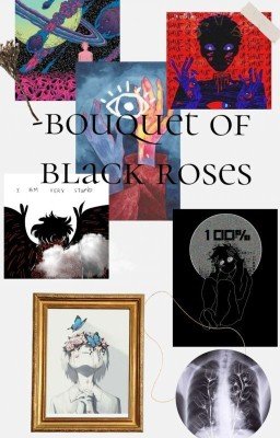 -bouquet of black roses