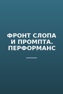 ФРОНТ СЛОПА И ПРОМПТА. ПЕРФОРМАНС