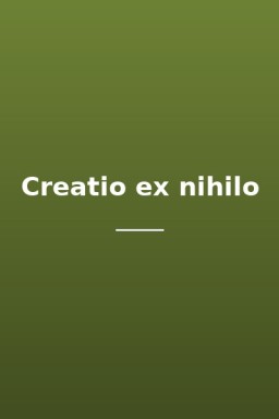 Creatio ex nihilo