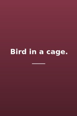 Bird in a cage.