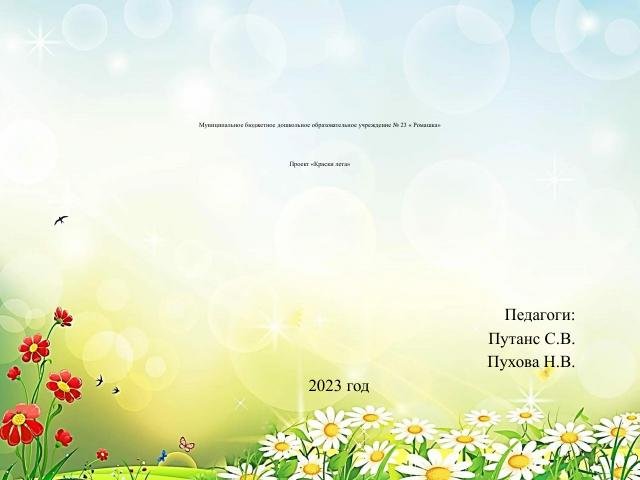 2023 год Проект Краски лета