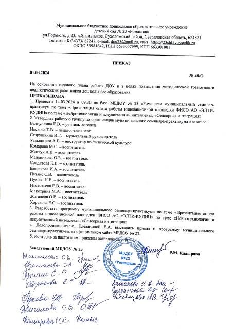 Муниципальный семинар-практикум «Презентация опыта работы инновационной площадки ФИСО «ЭЛТИ -КУДИЦ» 2024г