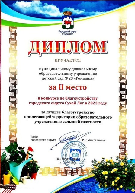 Конкурс по благоустройству городского округа Сухой Лог в 2023 году