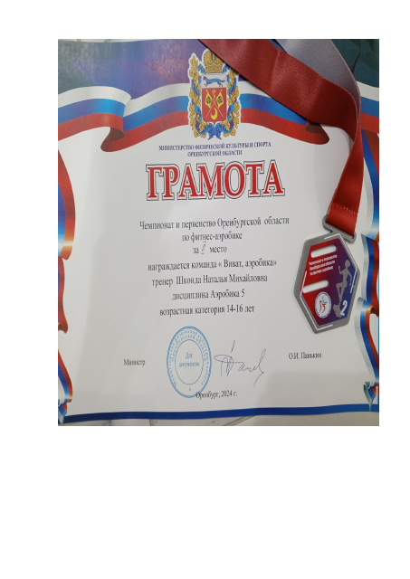 Чемпионат и первенство по фитнес аэробике 2024 год, 2 место "Виват, аэробика"