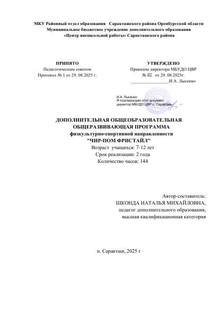 ДООП Чир-пом фристайл