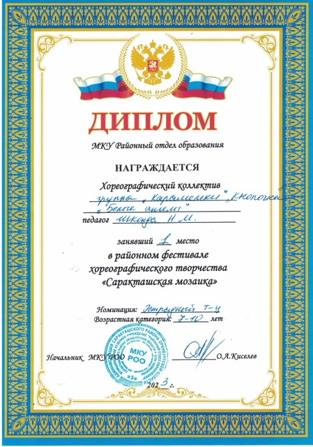 Саракташская мозайка 1 место, "Карамельки", 2023 год