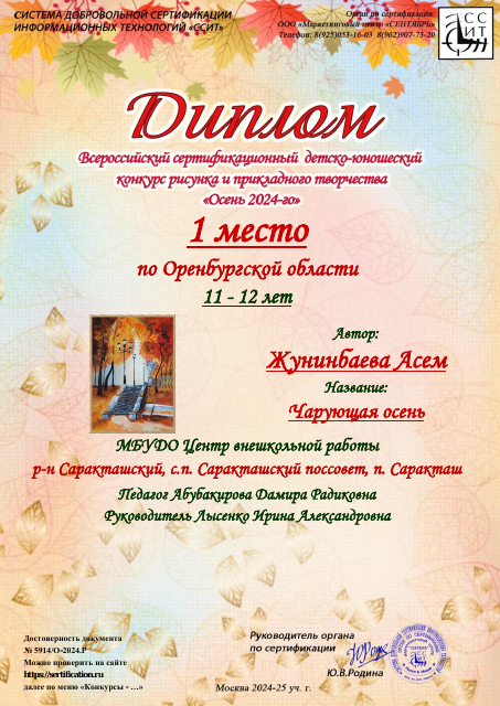 Жунинбаева Асем