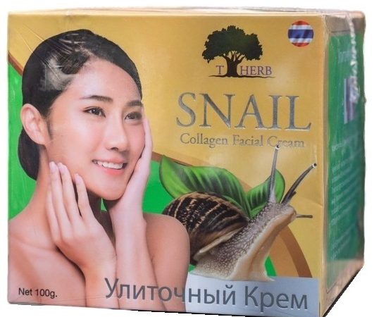 Антивозрастной улиточный крем с коллагеном Thai Herb 100 гр