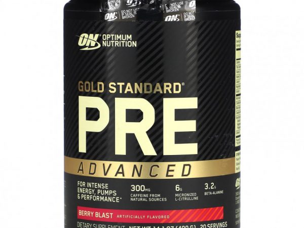 Optimum Nutrition, Gold Standard Pre Advanced, Berry Blast, 400 г (14,1 унции)