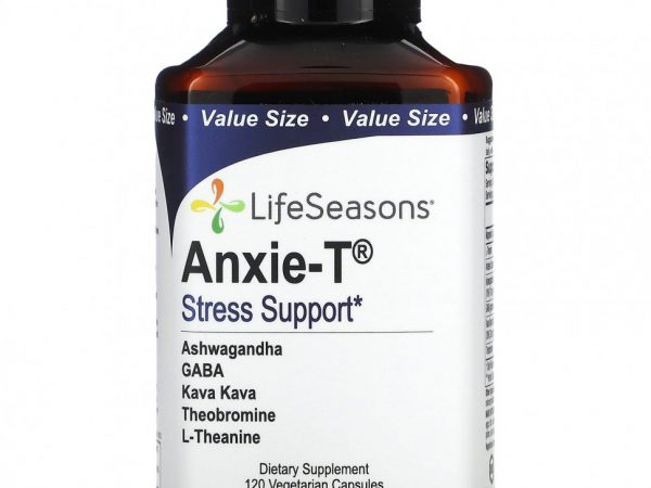 LifeSeasons, Anxie-T, поддержка при стрессе, 120 вегетарианских капсул