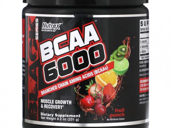 Nutrex Research, BCAA 6000, фруктовый пунш, 231 г (8,2 унции)