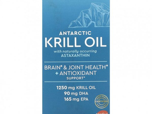 Viva Naturals, Масло антарктического криля с астаксантином, 60 капсул Caplique